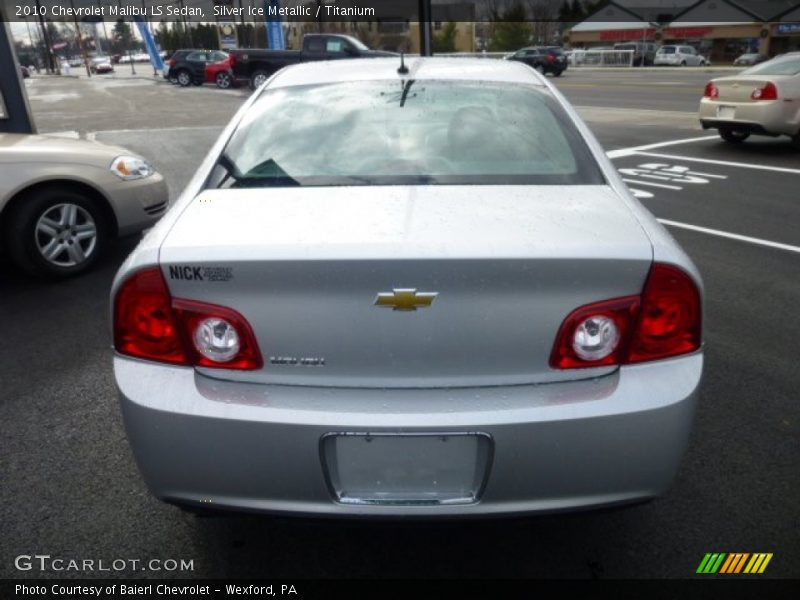 Silver Ice Metallic / Titanium 2010 Chevrolet Malibu LS Sedan