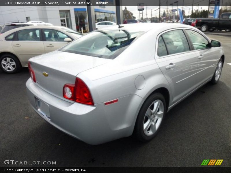 Silver Ice Metallic / Titanium 2010 Chevrolet Malibu LS Sedan