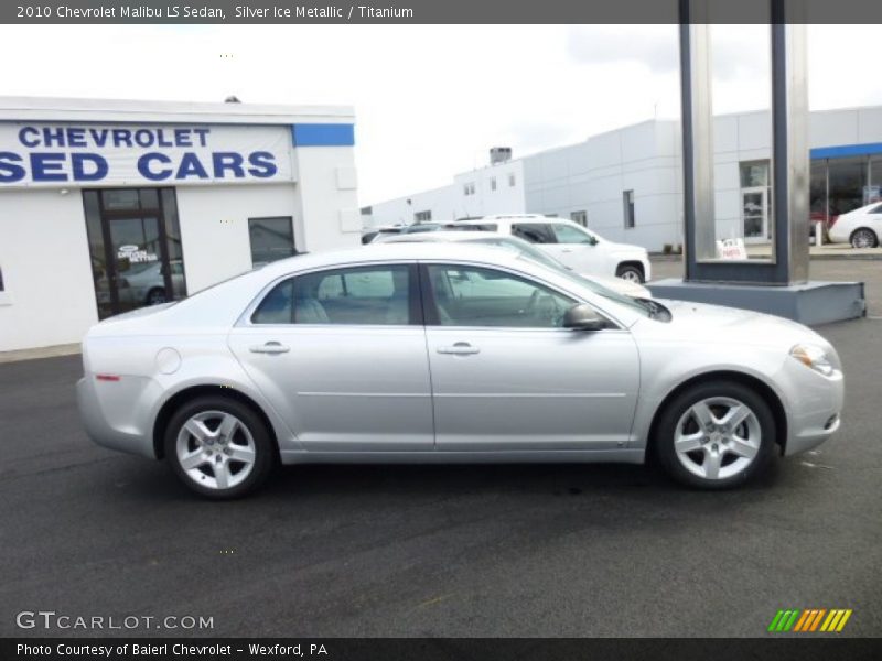 Silver Ice Metallic / Titanium 2010 Chevrolet Malibu LS Sedan