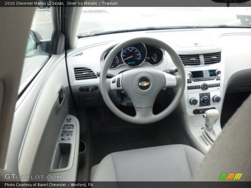 Silver Ice Metallic / Titanium 2010 Chevrolet Malibu LS Sedan