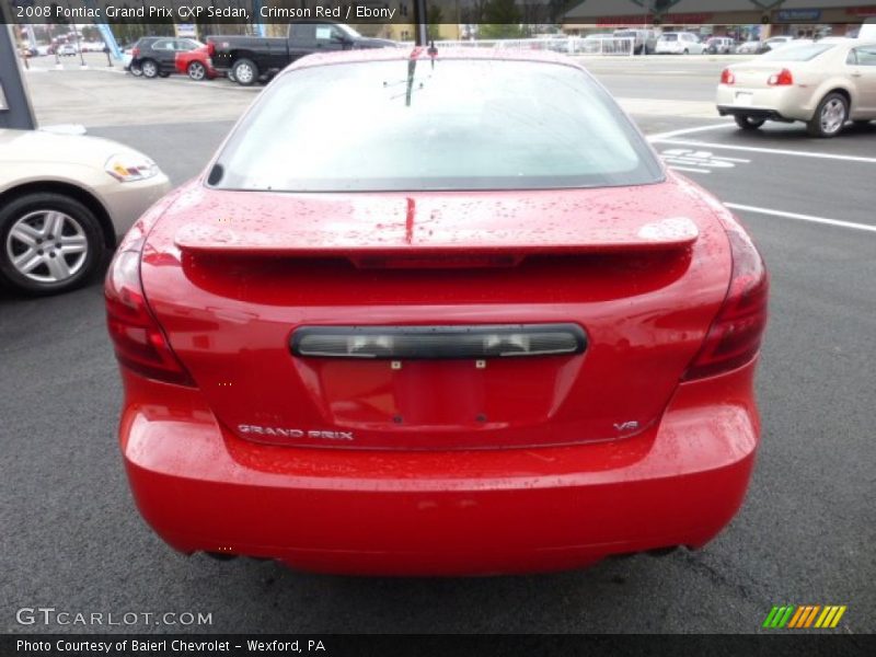 Crimson Red / Ebony 2008 Pontiac Grand Prix GXP Sedan