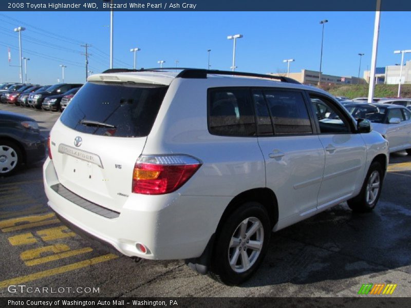 Blizzard White Pearl / Ash Gray 2008 Toyota Highlander 4WD