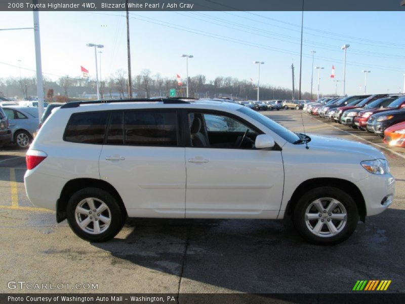 Blizzard White Pearl / Ash Gray 2008 Toyota Highlander 4WD