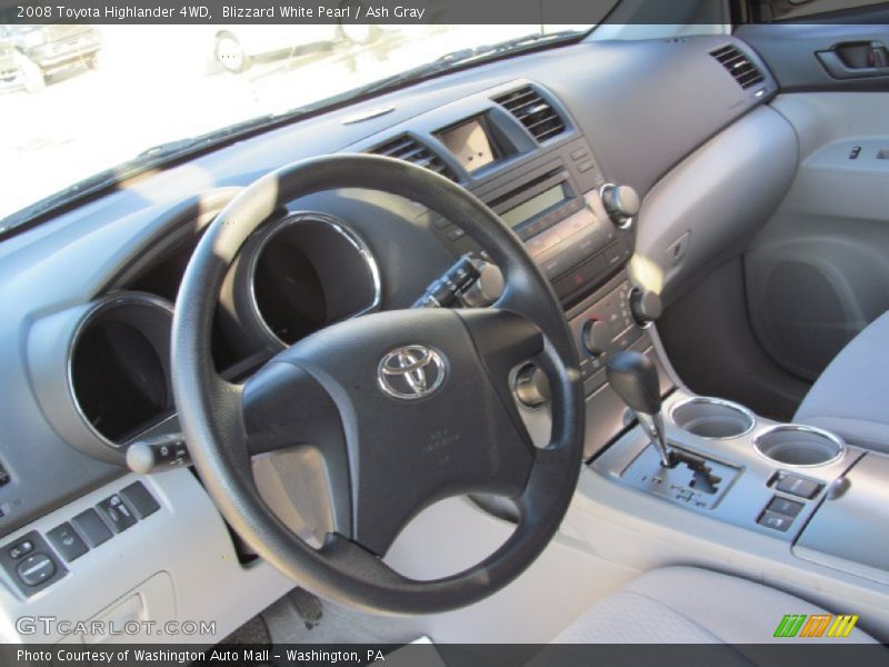 Blizzard White Pearl / Ash Gray 2008 Toyota Highlander 4WD