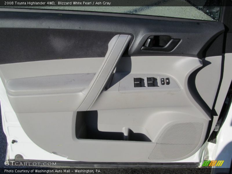Blizzard White Pearl / Ash Gray 2008 Toyota Highlander 4WD