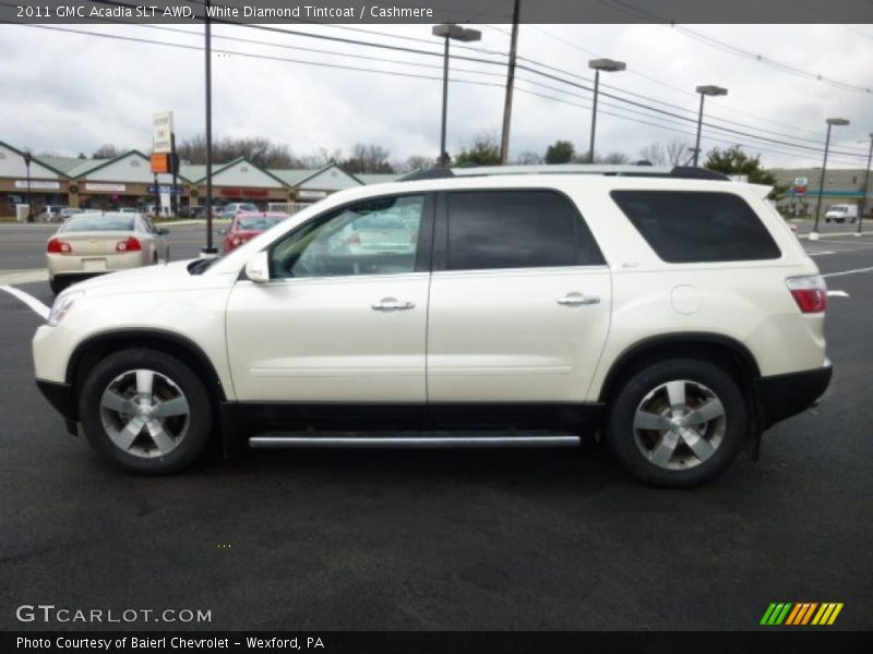 White Diamond Tintcoat / Cashmere 2011 GMC Acadia SLT AWD