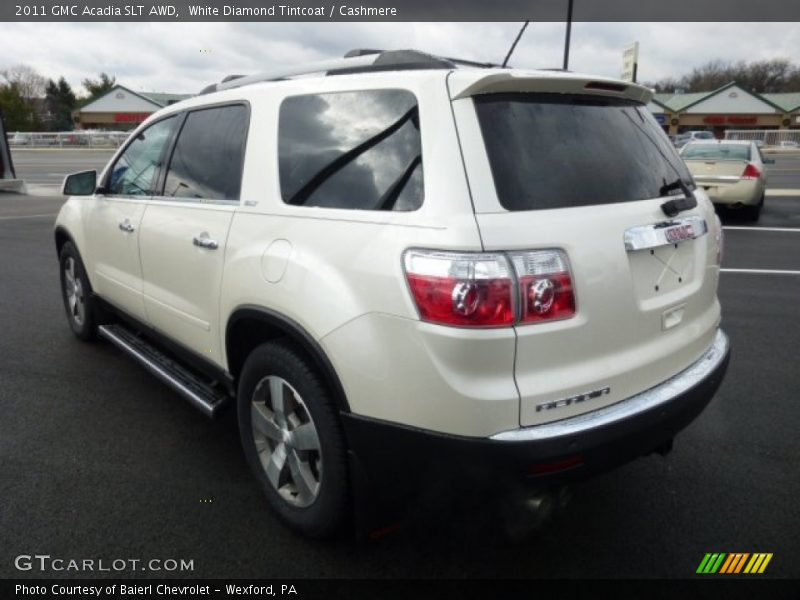 White Diamond Tintcoat / Cashmere 2011 GMC Acadia SLT AWD