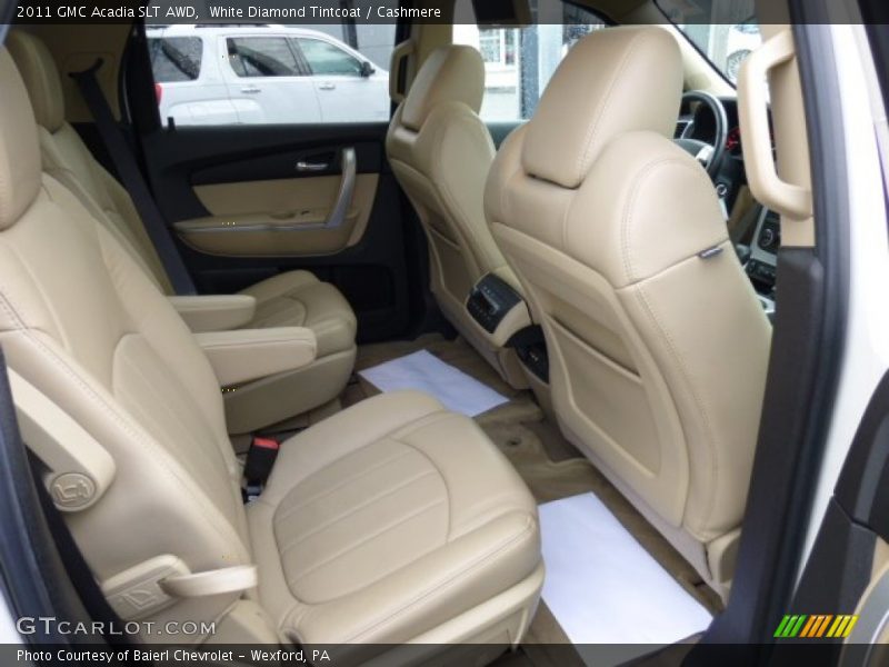 White Diamond Tintcoat / Cashmere 2011 GMC Acadia SLT AWD