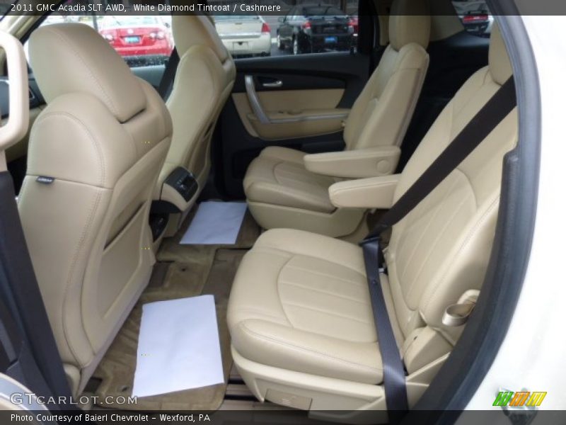 White Diamond Tintcoat / Cashmere 2011 GMC Acadia SLT AWD