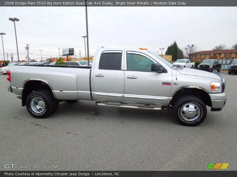  2008 Ram 3500 Big Horn Edition Quad Cab 4x4 Dually Bright Silver Metallic