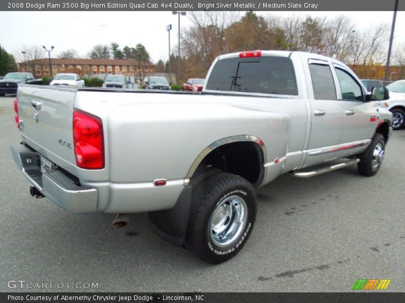 Bright Silver Metallic / Medium Slate Gray 2008 Dodge Ram 3500 Big Horn Edition Quad Cab 4x4 Dually