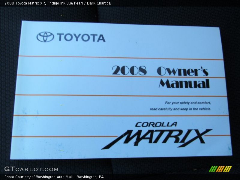 Indigo Ink Bue Pearl / Dark Charcoal 2008 Toyota Matrix XR