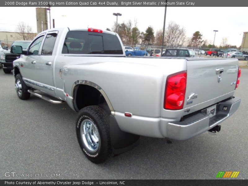 Bright Silver Metallic / Medium Slate Gray 2008 Dodge Ram 3500 Big Horn Edition Quad Cab 4x4 Dually