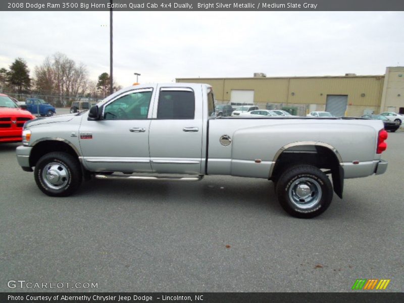  2008 Ram 3500 Big Horn Edition Quad Cab 4x4 Dually Bright Silver Metallic