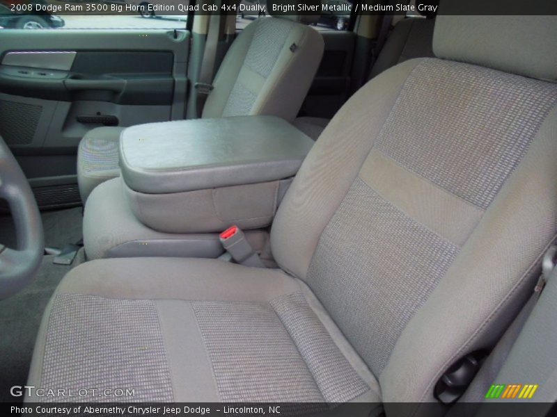 Bright Silver Metallic / Medium Slate Gray 2008 Dodge Ram 3500 Big Horn Edition Quad Cab 4x4 Dually