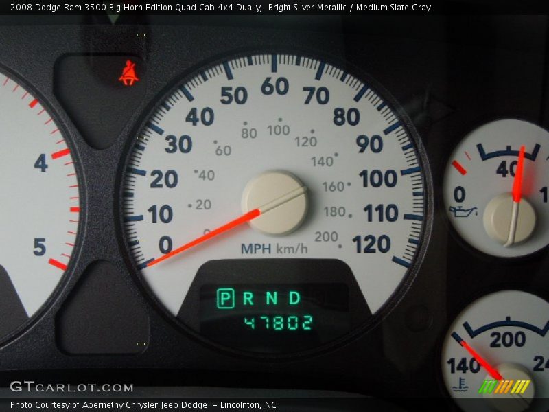 Bright Silver Metallic / Medium Slate Gray 2008 Dodge Ram 3500 Big Horn Edition Quad Cab 4x4 Dually