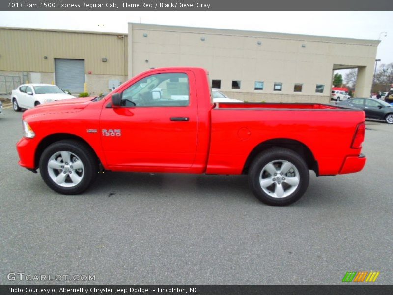 Flame Red / Black/Diesel Gray 2013 Ram 1500 Express Regular Cab