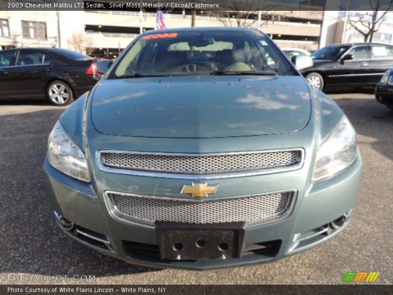 Silver Moss Metallic / Cocoa/Cashmere 2009 Chevrolet Malibu LTZ Sedan