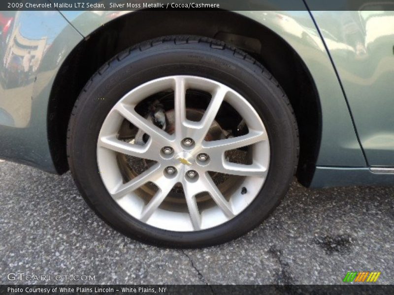 Silver Moss Metallic / Cocoa/Cashmere 2009 Chevrolet Malibu LTZ Sedan