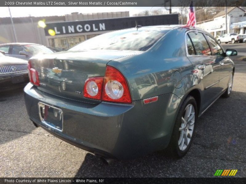 Silver Moss Metallic / Cocoa/Cashmere 2009 Chevrolet Malibu LTZ Sedan