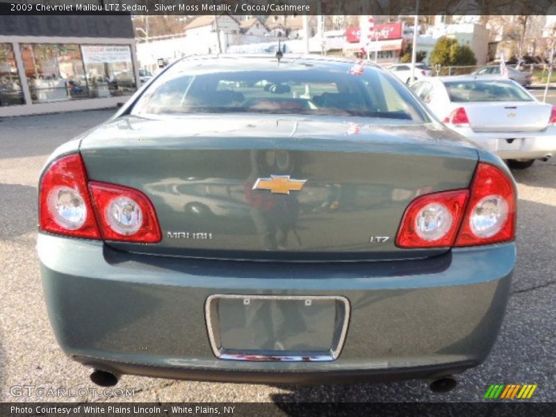 Silver Moss Metallic / Cocoa/Cashmere 2009 Chevrolet Malibu LTZ Sedan