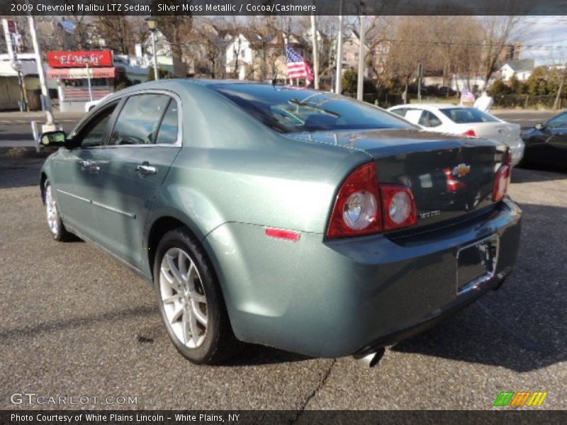 Silver Moss Metallic / Cocoa/Cashmere 2009 Chevrolet Malibu LTZ Sedan