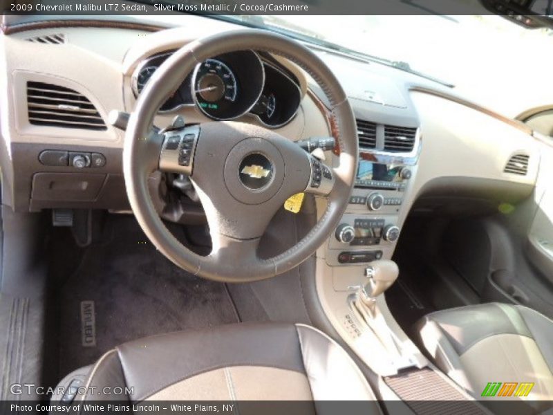 Silver Moss Metallic / Cocoa/Cashmere 2009 Chevrolet Malibu LTZ Sedan