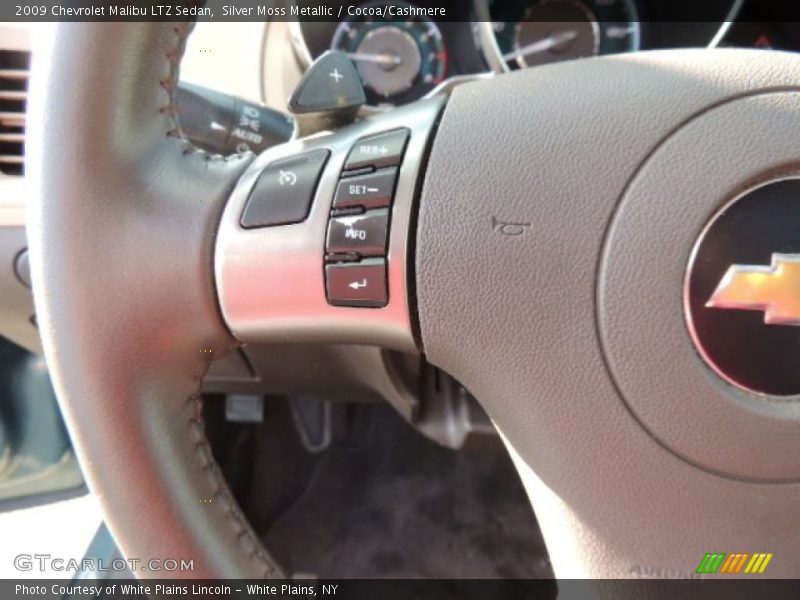 Silver Moss Metallic / Cocoa/Cashmere 2009 Chevrolet Malibu LTZ Sedan