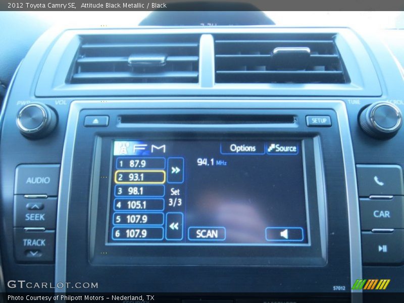 Attitude Black Metallic / Black 2012 Toyota Camry SE
