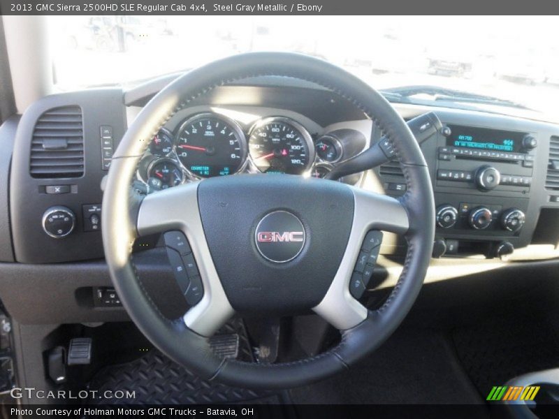 Steel Gray Metallic / Ebony 2013 GMC Sierra 2500HD SLE Regular Cab 4x4