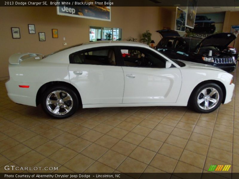 Bright White / Black/Light Frost Beige 2013 Dodge Charger SE