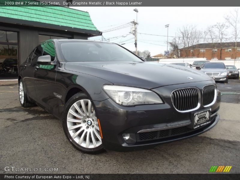 Dark Graphite Metallic / Black Nappa Leather 2009 BMW 7 Series 750i Sedan