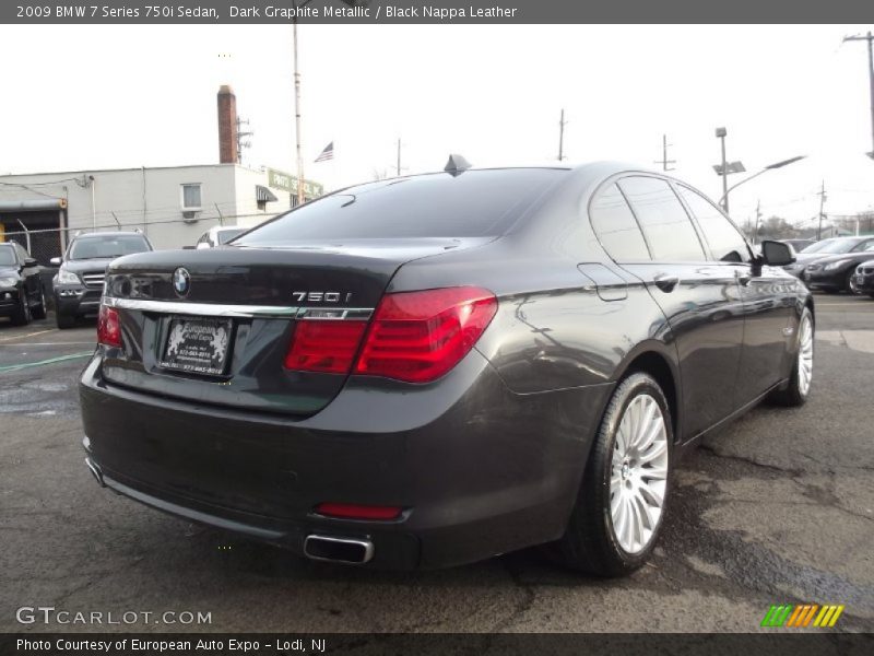 Dark Graphite Metallic / Black Nappa Leather 2009 BMW 7 Series 750i Sedan