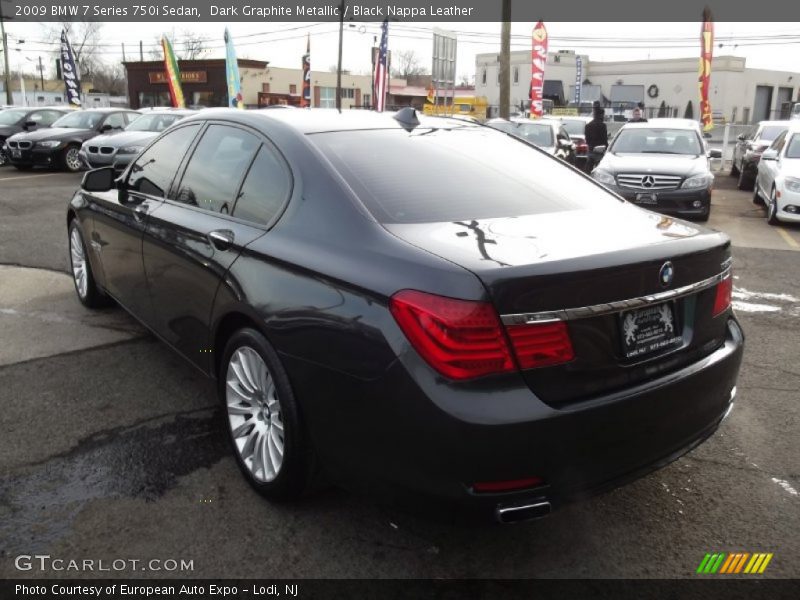 Dark Graphite Metallic / Black Nappa Leather 2009 BMW 7 Series 750i Sedan