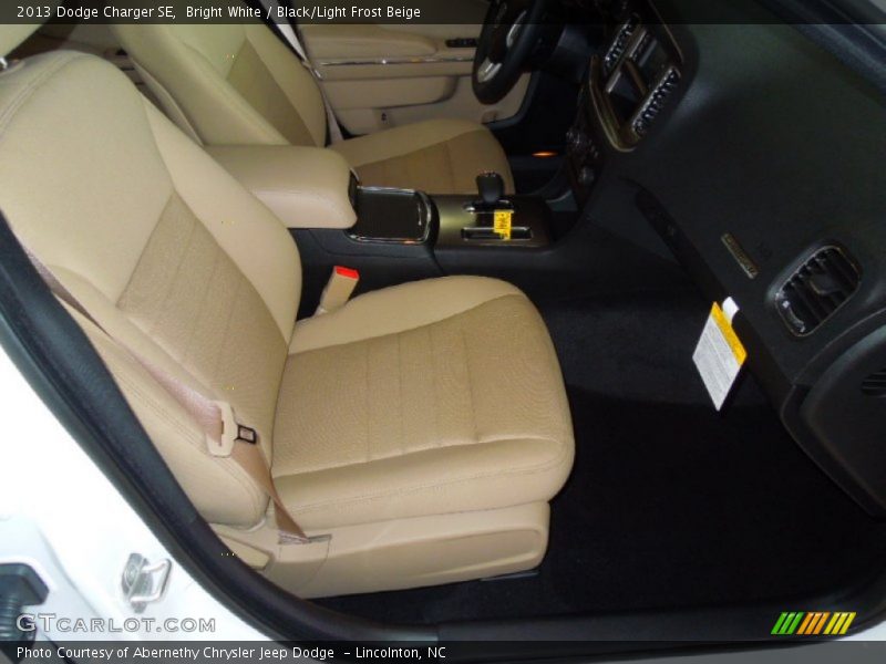 Bright White / Black/Light Frost Beige 2013 Dodge Charger SE