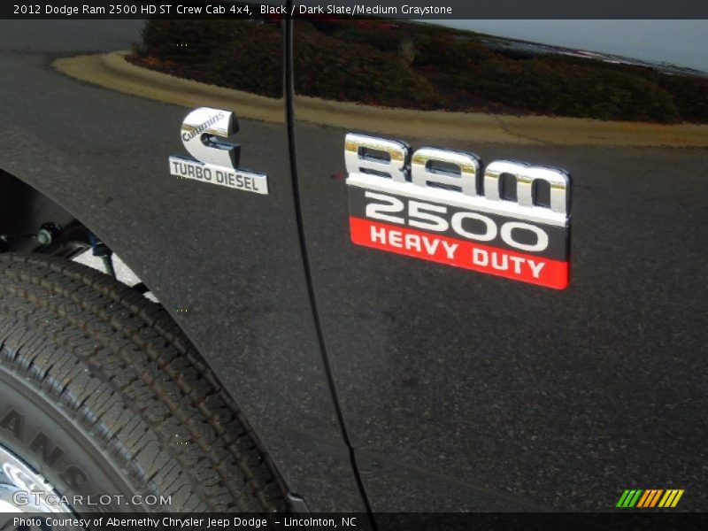 Black / Dark Slate/Medium Graystone 2012 Dodge Ram 2500 HD ST Crew Cab 4x4