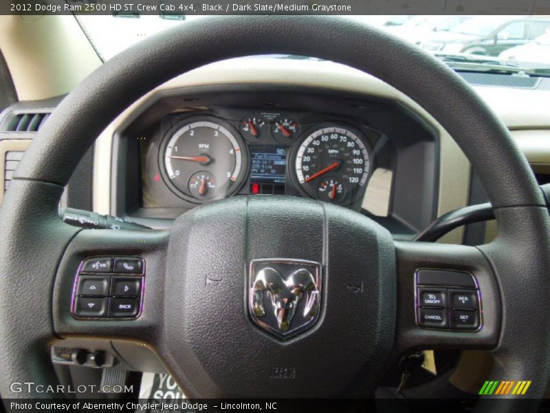 Black / Dark Slate/Medium Graystone 2012 Dodge Ram 2500 HD ST Crew Cab 4x4