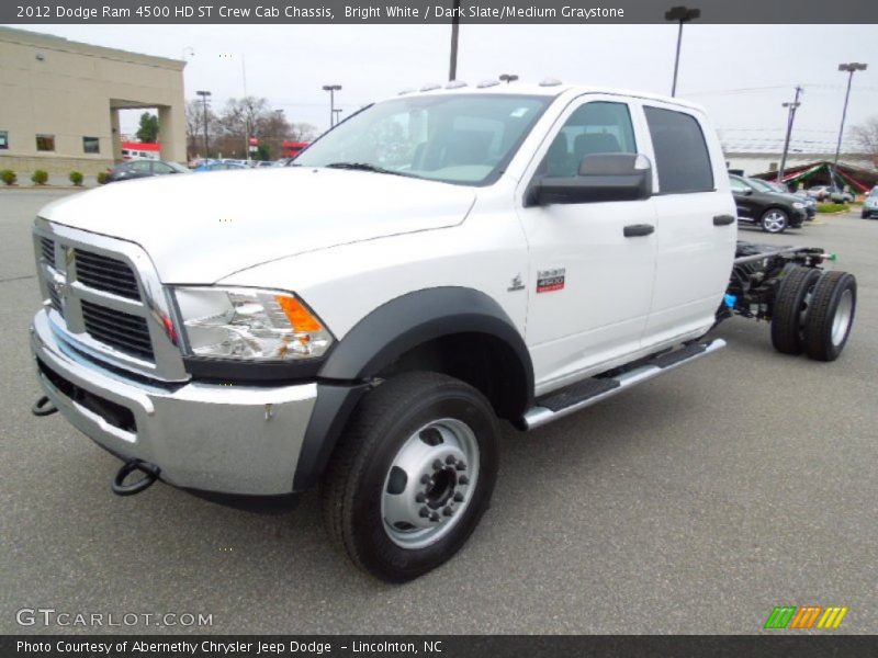 Bright White / Dark Slate/Medium Graystone 2012 Dodge Ram 4500 HD ST Crew Cab Chassis