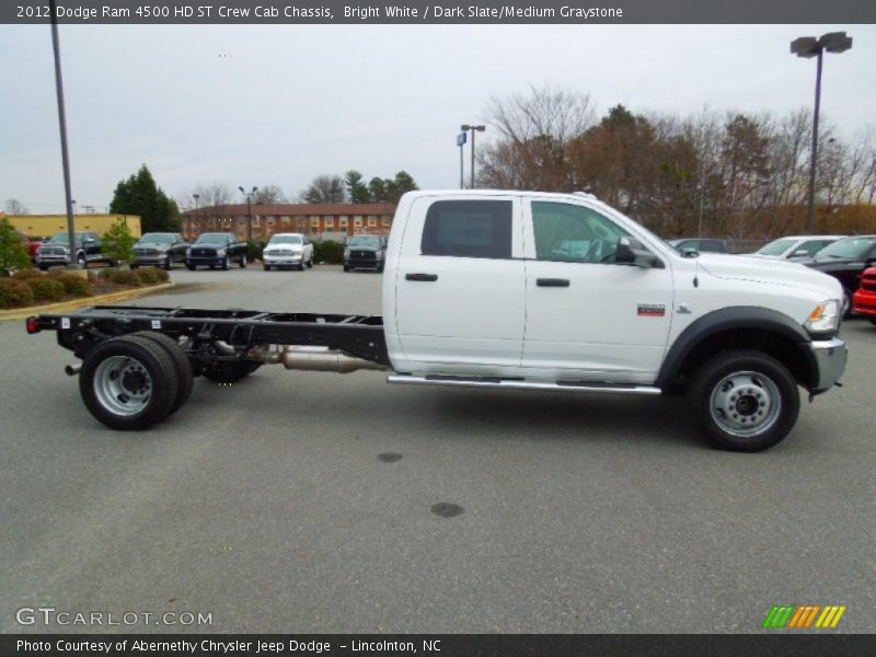 Bright White / Dark Slate/Medium Graystone 2012 Dodge Ram 4500 HD ST Crew Cab Chassis