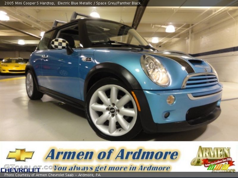 Electric Blue Metallic / Space Grey/Panther Black 2005 Mini Cooper S Hardtop