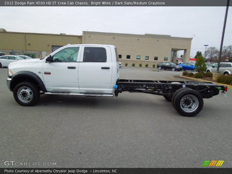 Bright White / Dark Slate/Medium Graystone 2012 Dodge Ram 4500 HD ST Crew Cab Chassis