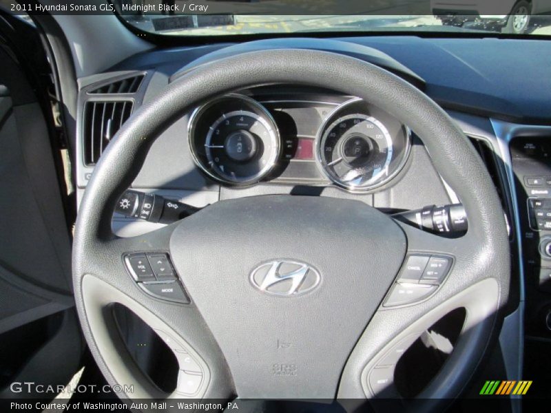 Midnight Black / Gray 2011 Hyundai Sonata GLS