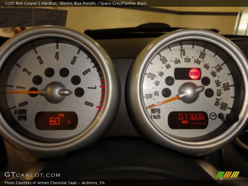 Electric Blue Metallic / Space Grey/Panther Black 2005 Mini Cooper S Hardtop