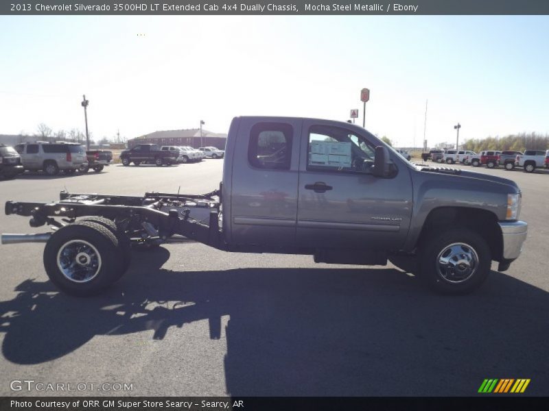 Mocha Steel Metallic / Ebony 2013 Chevrolet Silverado 3500HD LT Extended Cab 4x4 Dually Chassis
