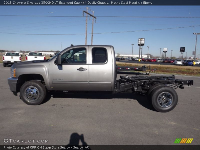 Mocha Steel Metallic / Ebony 2013 Chevrolet Silverado 3500HD LT Extended Cab 4x4 Dually Chassis