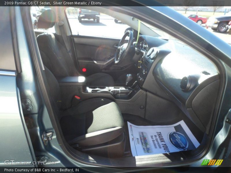 Silver Green Metallic / Ebony 2009 Pontiac G6 GT Sedan