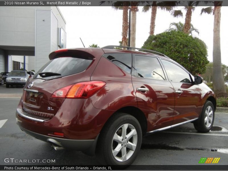 Merlot Red Metallic / Beige 2010 Nissan Murano SL