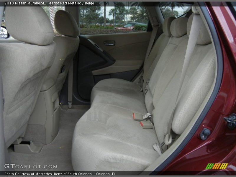 Rear Seat of 2010 Murano SL