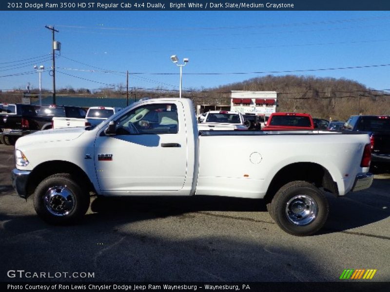 Bright White / Dark Slate/Medium Graystone 2012 Dodge Ram 3500 HD ST Regular Cab 4x4 Dually