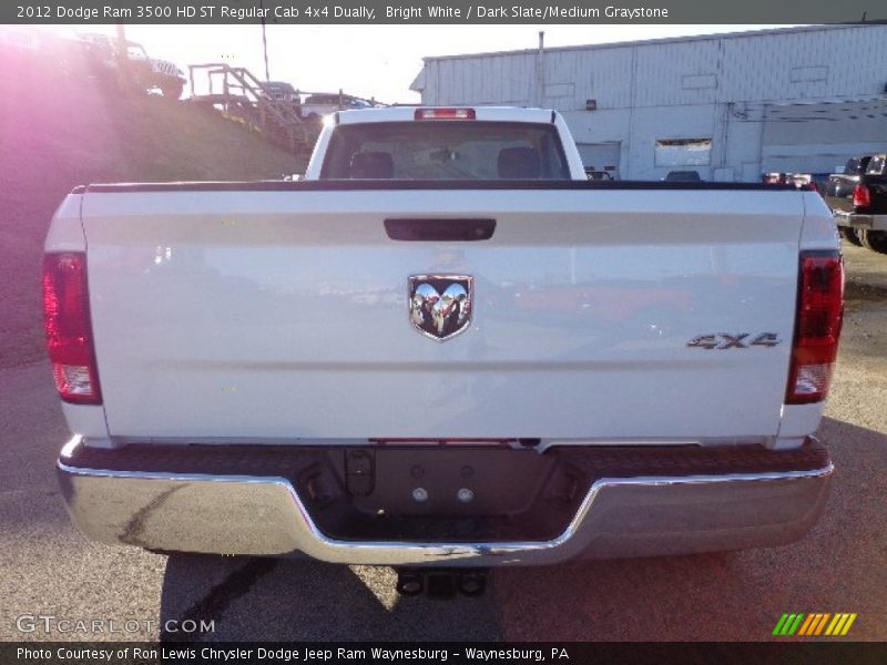 Bright White / Dark Slate/Medium Graystone 2012 Dodge Ram 3500 HD ST Regular Cab 4x4 Dually
